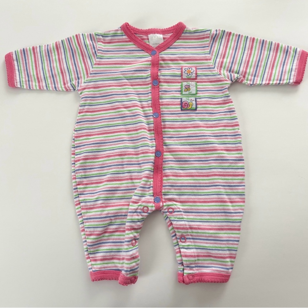 Y2K Baby Healthtex striped romper 0-3m
